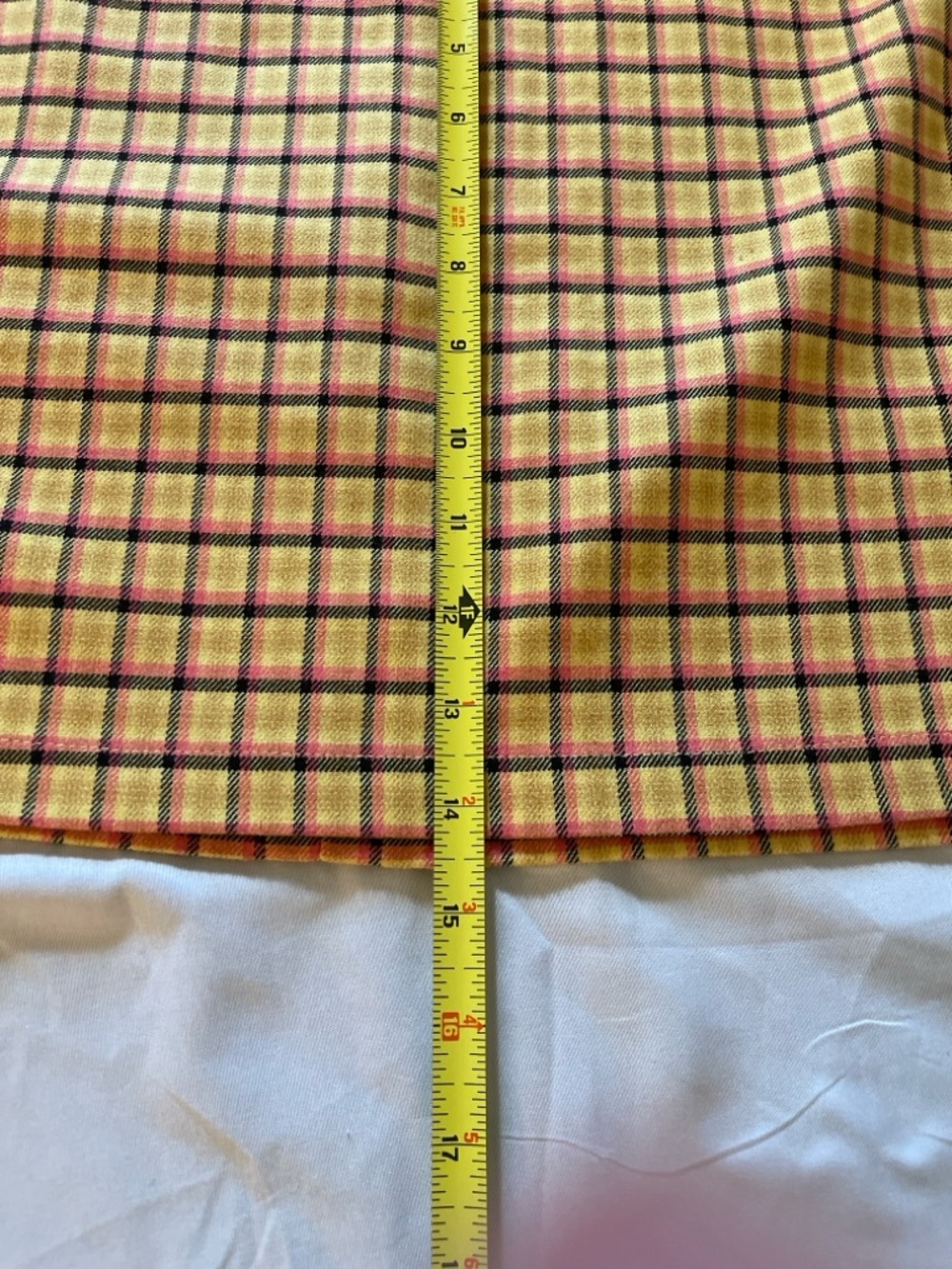 Urban Outfitters Yellow Plaid Mini Skirt Women’s A-Line Y2K Preppy Size M - Picture 9 of 12